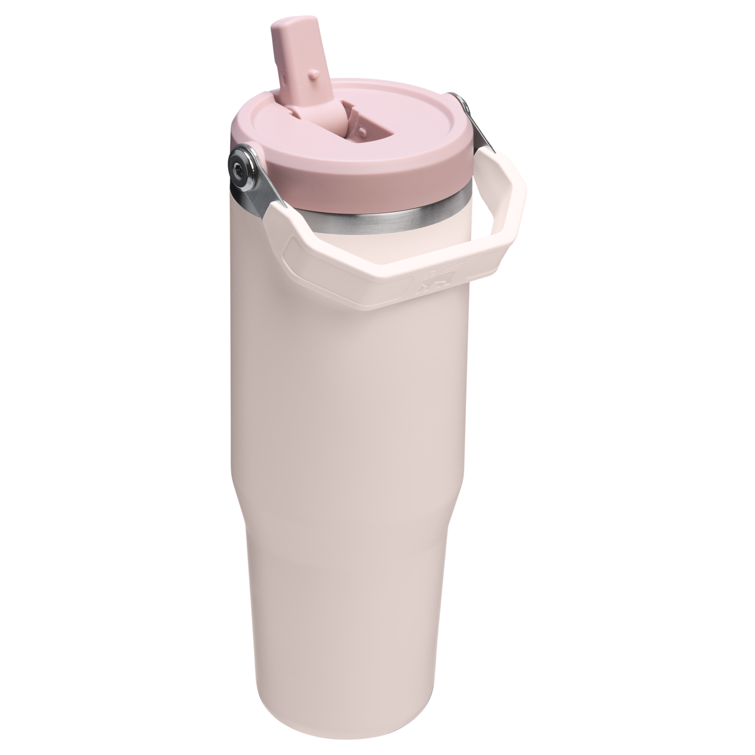 Stanley IceFlow Flip Straw 2.0 Tumbler 30oz in Rose Quartz pink with handle