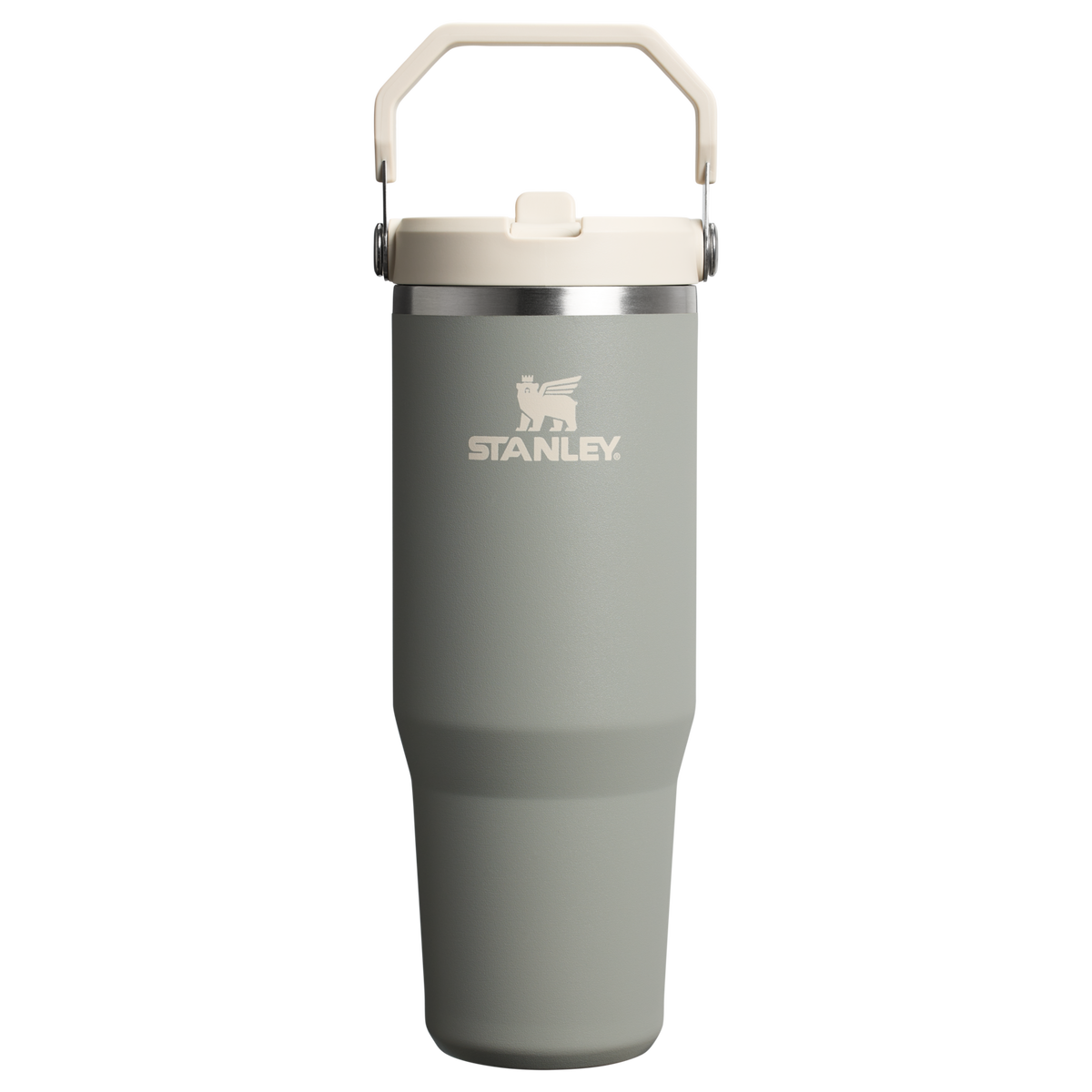 Stanley IceFlow Flip Straw 2.0 Tumbler 30oz in Sage Grey with flip handle lid
