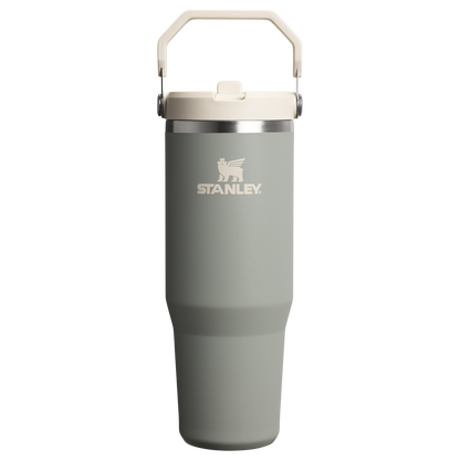 Stanley IceFlow Flip Straw 2.0 Tumbler 30oz in Sage Grey with flip handle lid