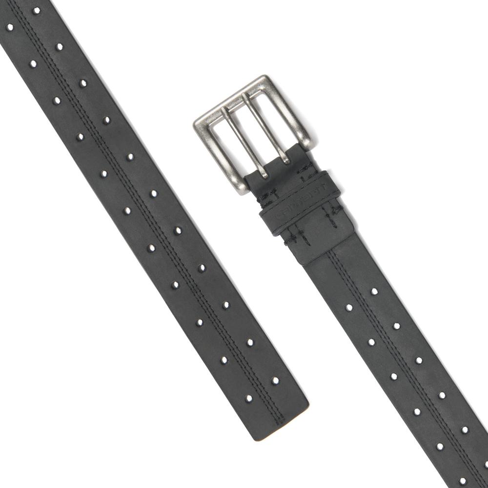 .Saddle Leather Double Prong Perforated Belt