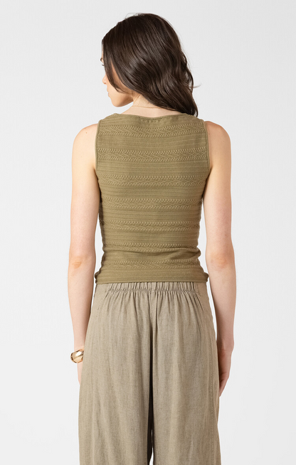 Squareneck Textured Tank