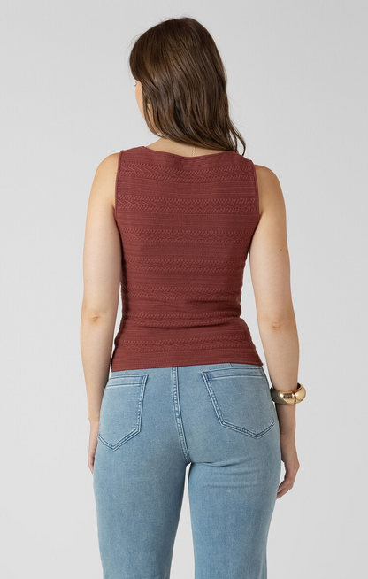 Squareneck Textured Tank