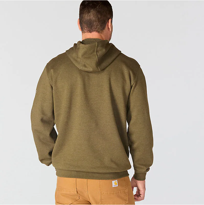 K288 Loose Fit Midweight Logo Sleeve Graphic Hoodie - Seasonal Colours