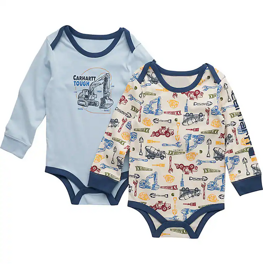 Long-Sleeve Construction Bodysuit 2 Piece Set