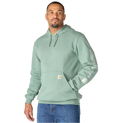 K288 Loose Fit Midweight Logo Sleeve Graphic Hoodie - Seasonal Colours