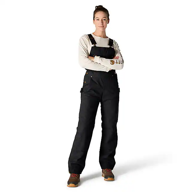 W Insulated Bibs - Relaxed Fit - Washed Duck - 3 Warmest Rating - 104049