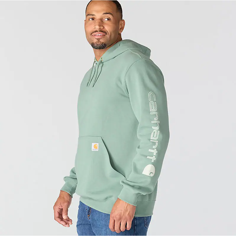 K288 Loose Fit Midweight Logo Sleeve Graphic Hoodie - Seasonal Colours