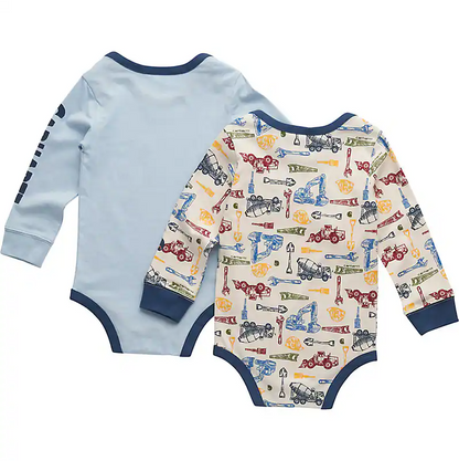 Long-Sleeve Construction Bodysuit 2 Piece Set