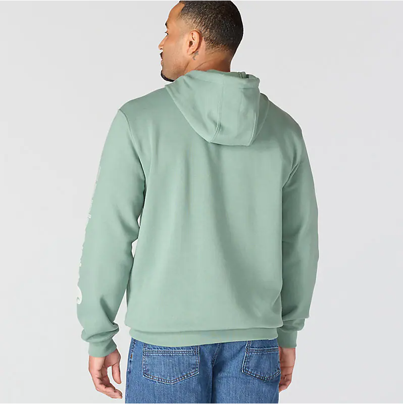 K288 Loose Fit Midweight Logo Sleeve Graphic Hoodie - Seasonal Colours