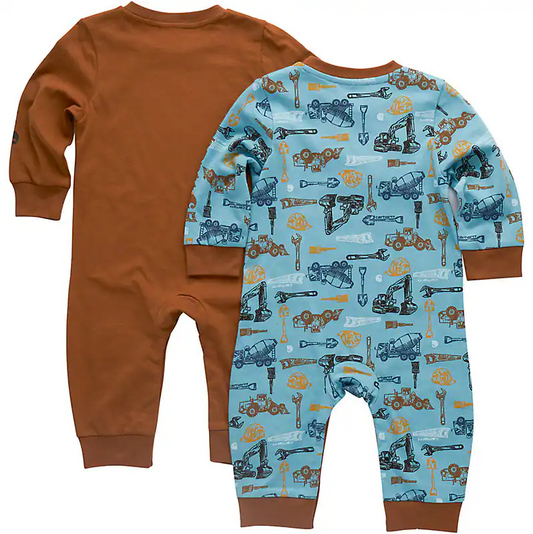Long-Sleeve Construction Coverall 2 Piece Set