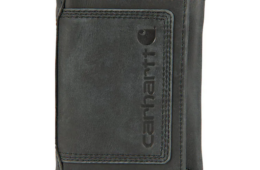 Leather Triple-Stitched Trifold Wallet