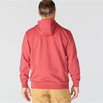 K288 Loose Fit Midweight Logo Sleeve Graphic Hoodie - Seasonal Colours