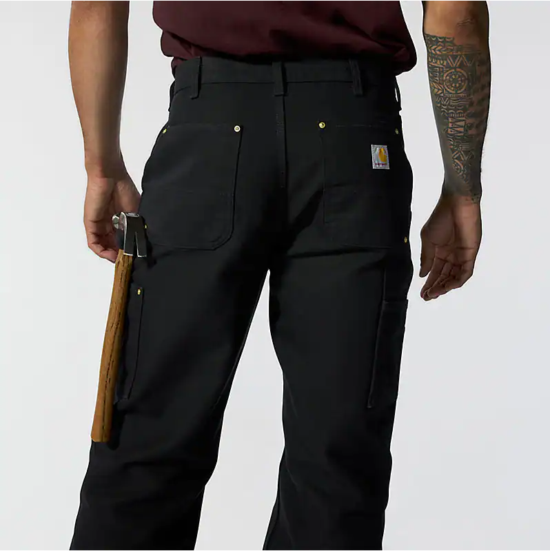M B01 Loose Straight Firm Duck Double Front Dungaree