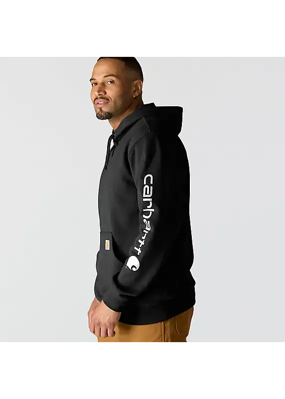 K288 Loose Fit Midweight Logo Sleeve Graphic Hoodie - Core Shades