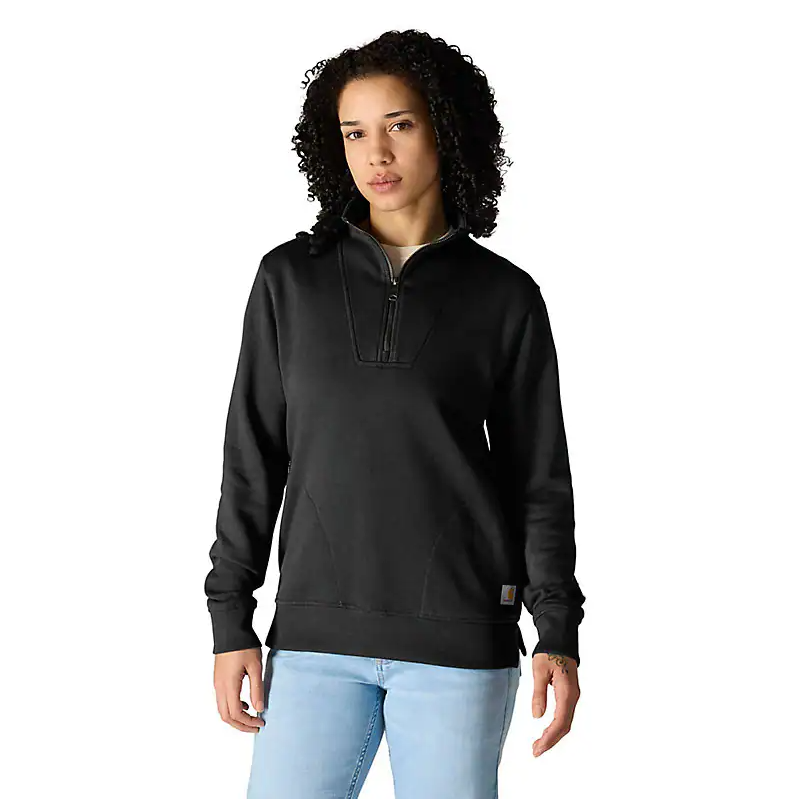 W Tencel Fiber Series Relaxed Fit Half-Zip Sweatshirt - 106451