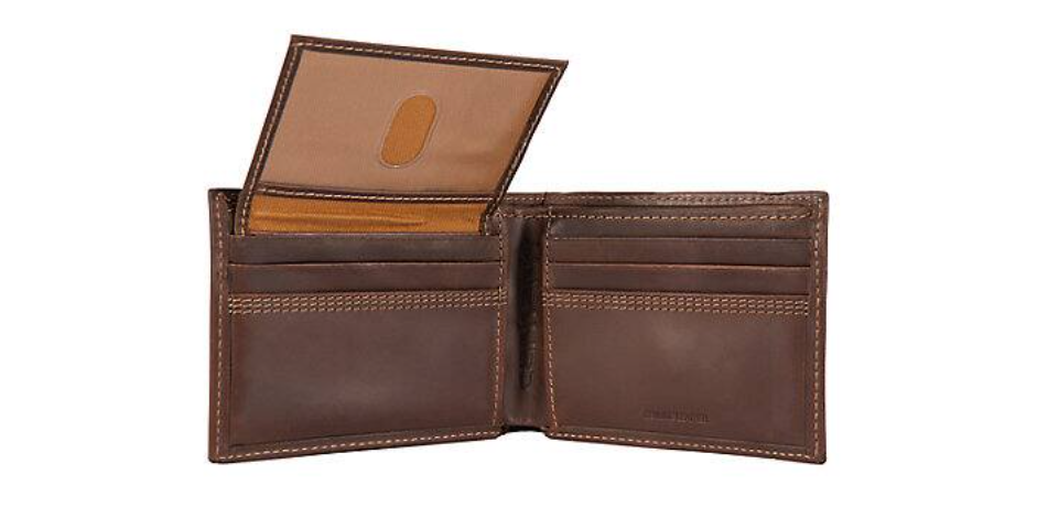Leather Triple-Stitched Passcase Wallet