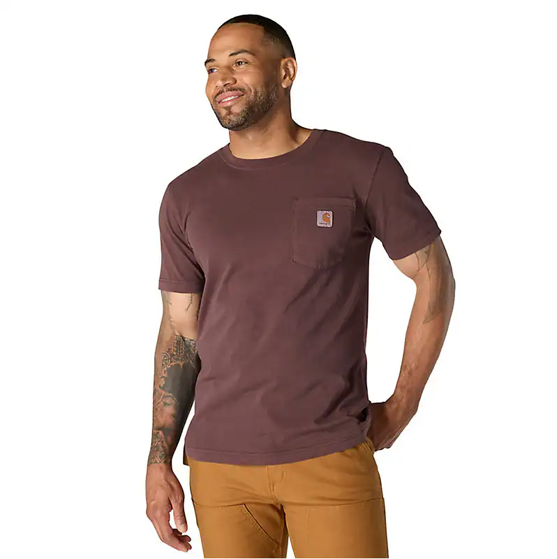 M Re-Engineered Relaxed Fit Lightweight Short-Sleeve Garment Dyed Pocket T-Shirt - 106252