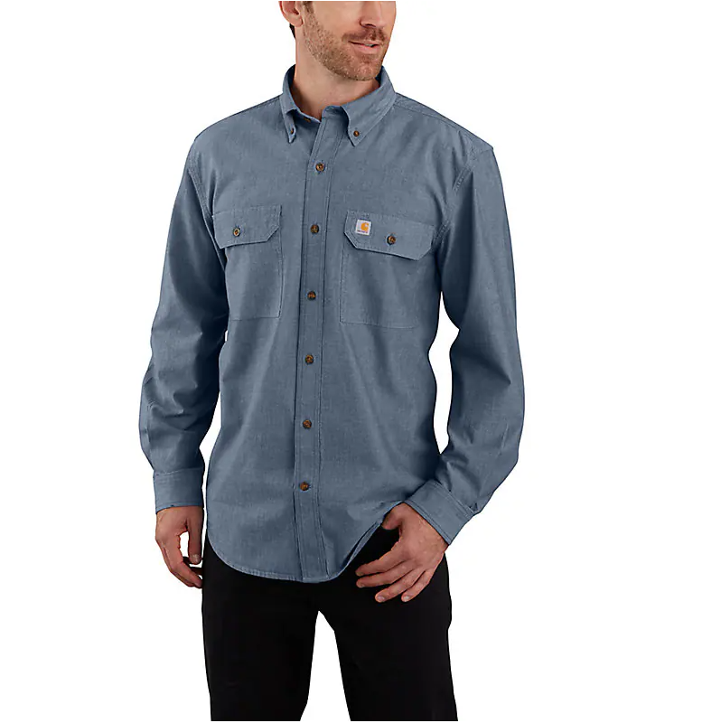 M Loose Fit Midweight Chambray Long-Sleeve Shirt - 104368