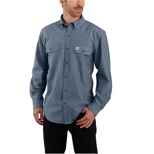M Loose Fit Midweight Chambray Long-Sleeve Shirt - 104368