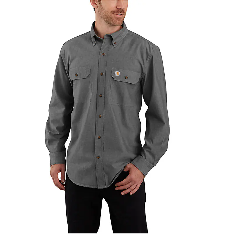 M Loose Fit Midweight Chambray Long-Sleeve Shirt - 104368