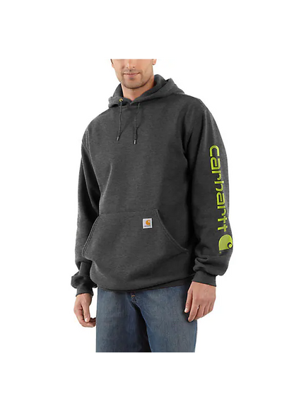 K288 Loose Fit Midweight Logo Sleeve Graphic Hoodie - Core Shades