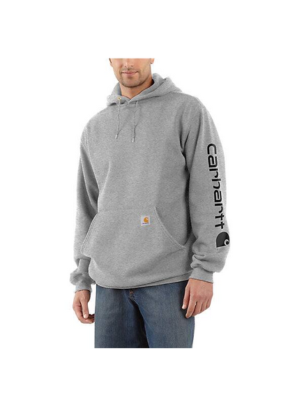 K288 Loose Fit Midweight Logo Sleeve Graphic Hoodie - Core Shades