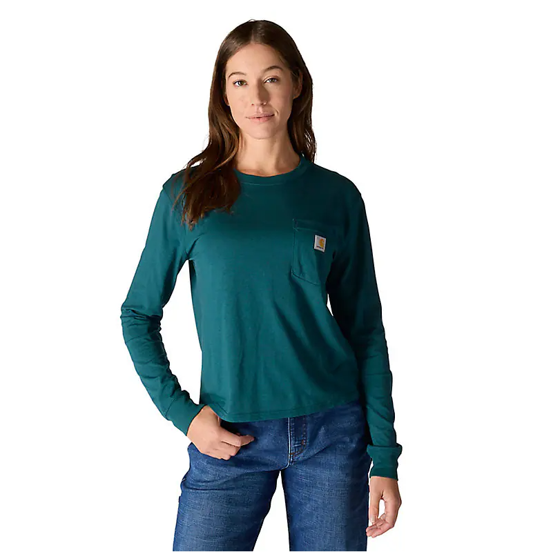 W Tencel Series Loose Fit LS Pocket T-Shirt - 106121