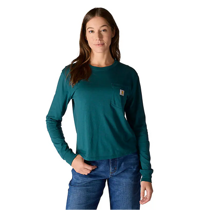 W Tencel Series Loose Fit LS Pocket T-Shirt - 106121