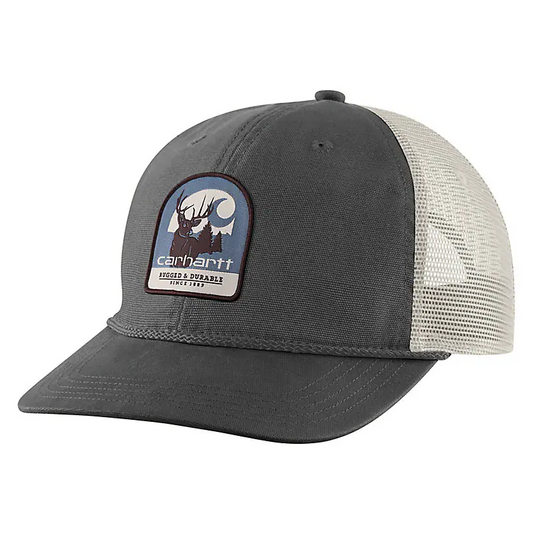 .m Canvas Mesh Back Deer Patch Cap - 029 Shadow