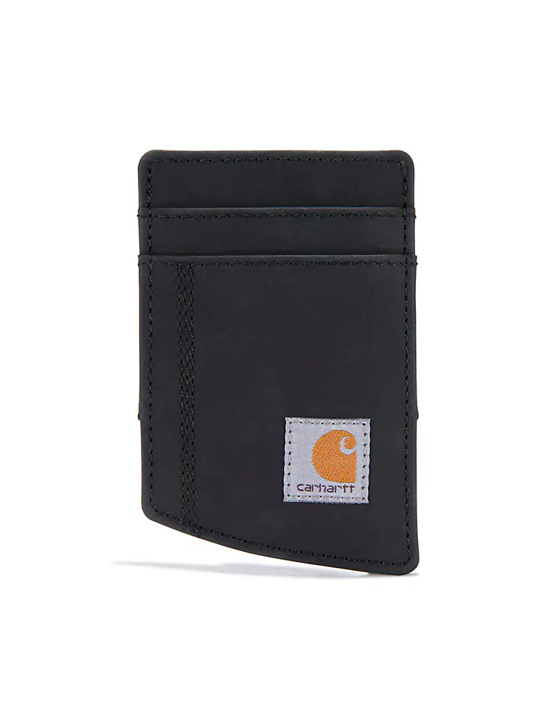 Saddle Leather Front Pocket Wallet - Black