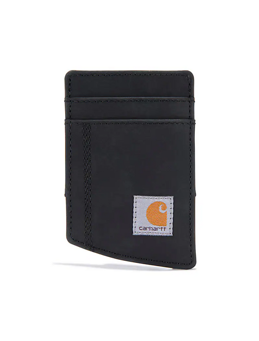 Saddle Leather Front Pocket Wallet - Black
