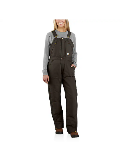 W Insulated Bib Overalls - Loose Fit - Washed Duck - 4 Extreme Warmth - 104694