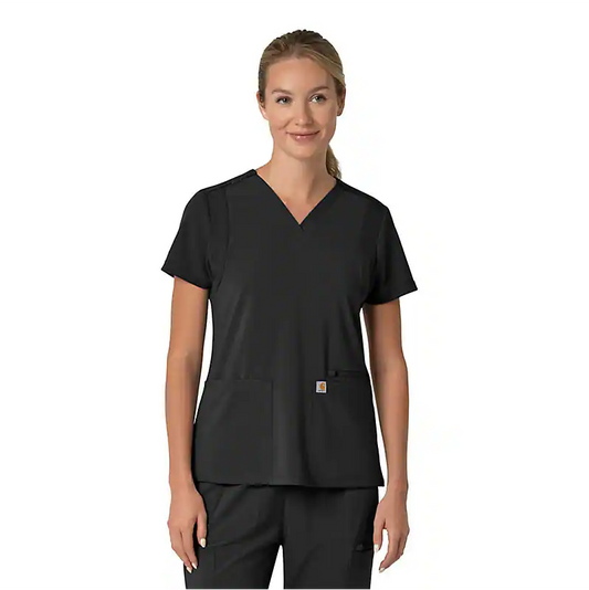 W Force Cross-Flex Flex Panel V-Neck Scrub Top