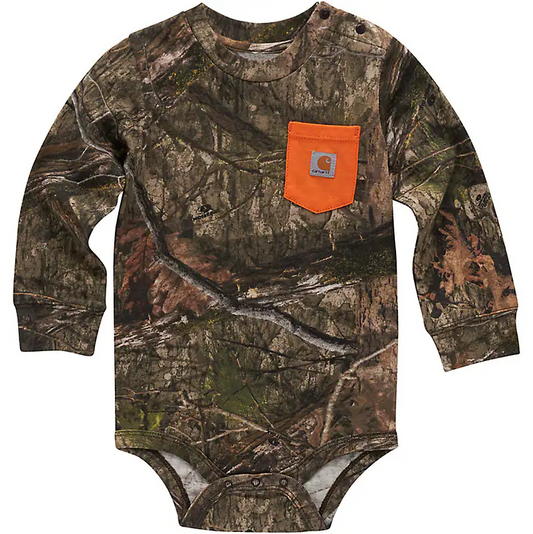 Long-Sleeve Camo Pocket Bodysuit