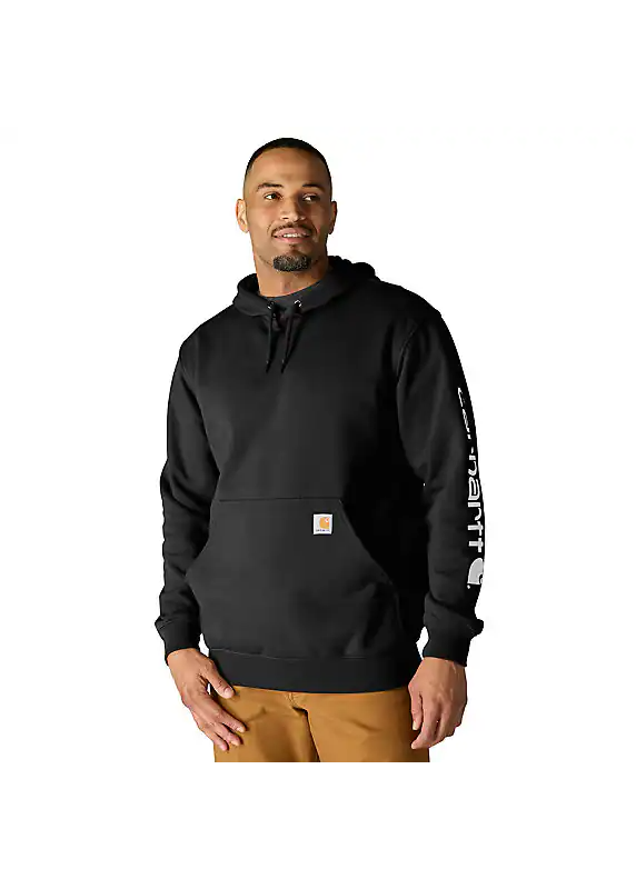 K288 Loose Fit Midweight Logo Sleeve Graphic Hoodie - Core Shades