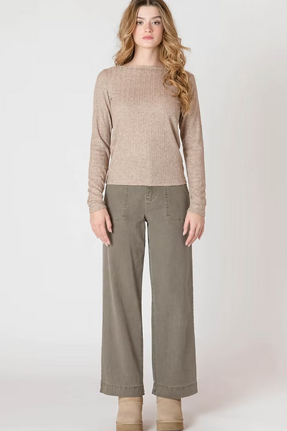 Boatneck Textured Top