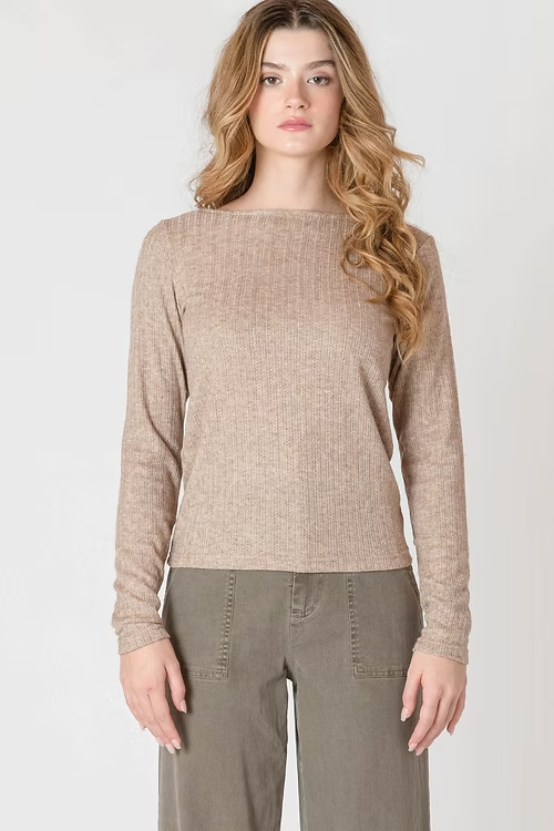Boatneck Textured Top
