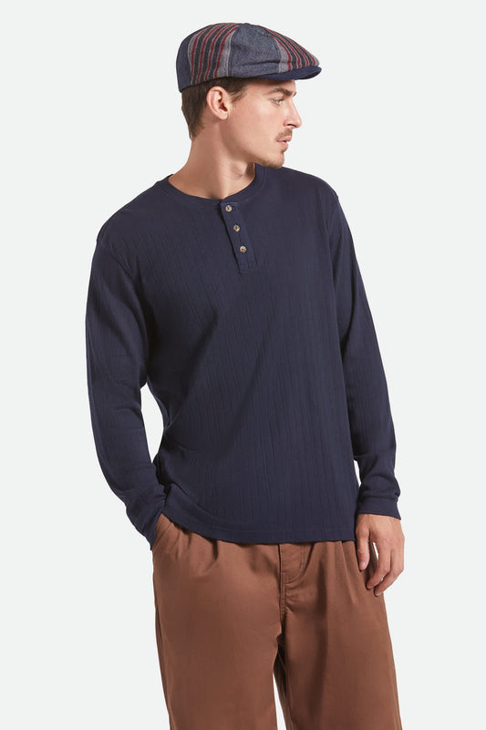 Vintage Ribbed Long Sleeve Henley