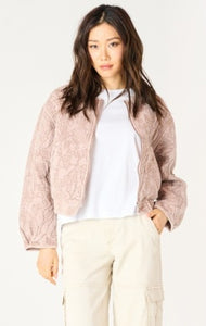LS Floral Quilted Bomber Jacket