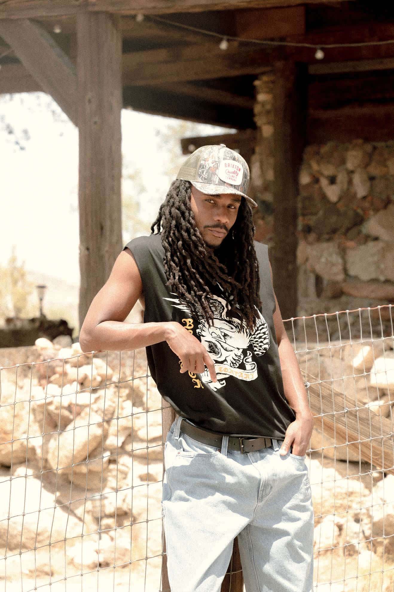 Wolcott Worn In Boxy Muscle Tank