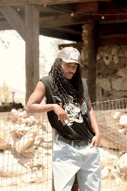 Wolcott Worn In Boxy Muscle Tank