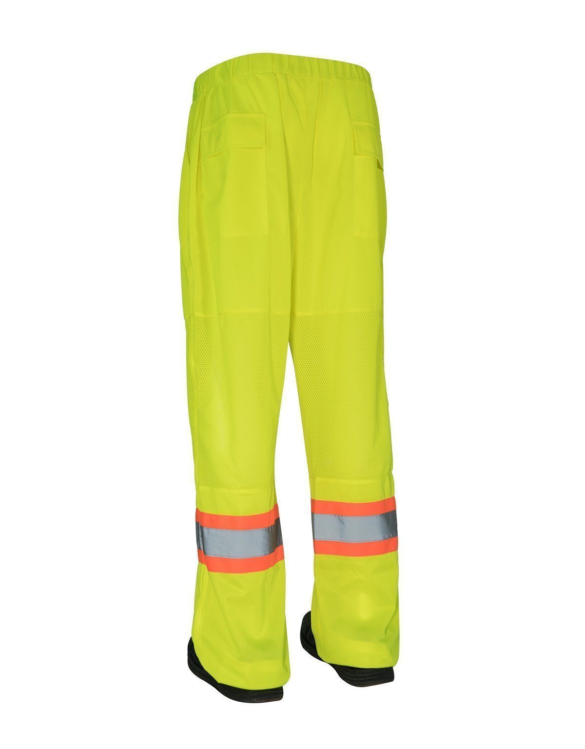 Hi Vis Safety Tricot Traffic Pants with Vented Legs and Elastic Waist