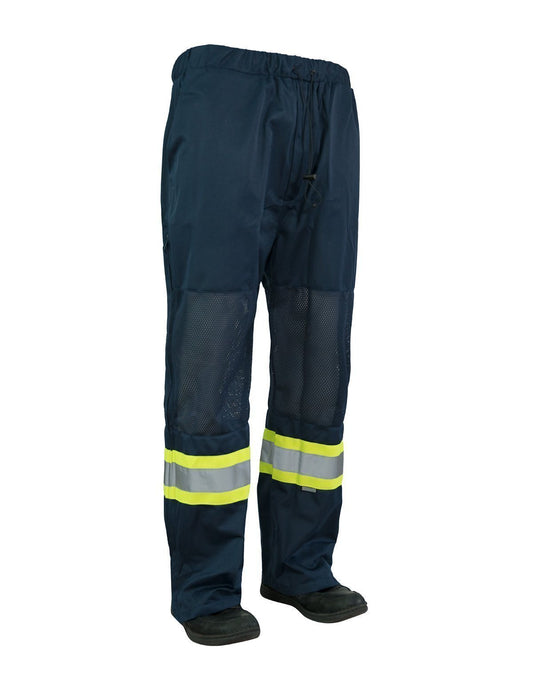 Hi Vis Safety Tricot Traffic Pants with Vented Legs and Elastic Waist