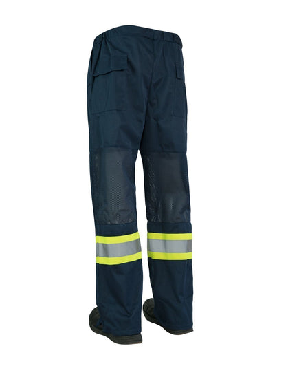 Hi Vis Safety Tricot Traffic Pants with Vented Legs and Elastic Waist