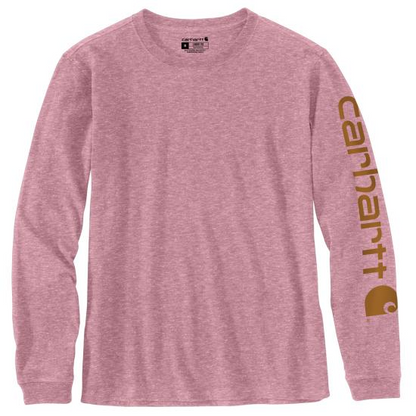 W Loose Fit Heavyweight Long-Sleeve Logo Sleeve Graphic T-Shirt - 103401