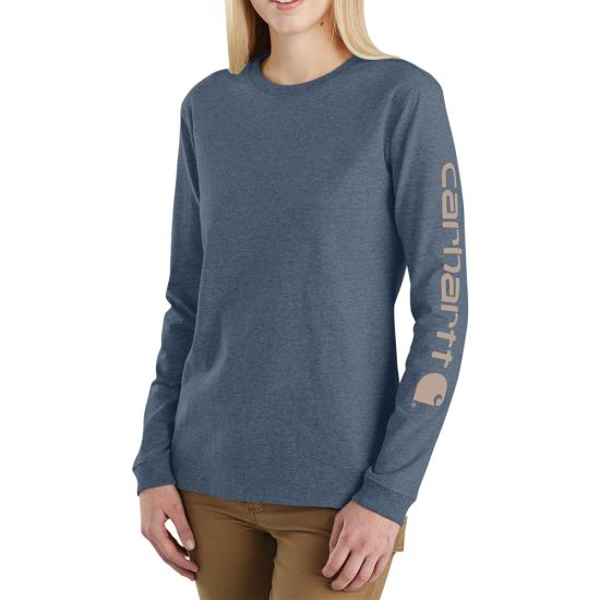 W Loose Fit Heavyweight Long-Sleeve Logo Sleeve Graphic T-Shirt - 103401