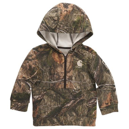 Long-Sleeve Half-Zip Camo Sweatshirt