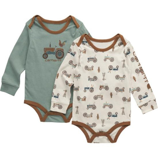 Long-Sleeve Tractor Bodysuit 2 Piece Set