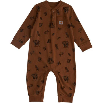 Long-Sleeve Wildlife Print Coverall