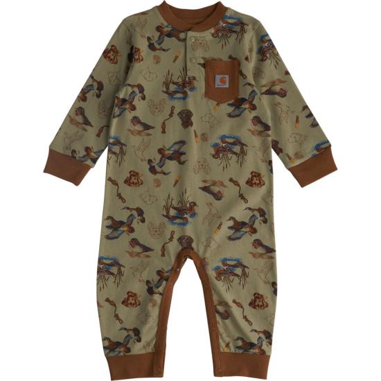 Long-Sleeve Duck Print Coverall